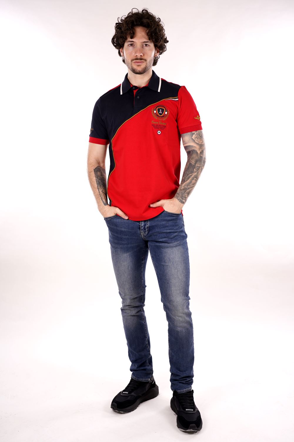 Polo maniche corte AERONAUTICA MILITARE da Uomo - rosso PO185894620 ROSSOBLU