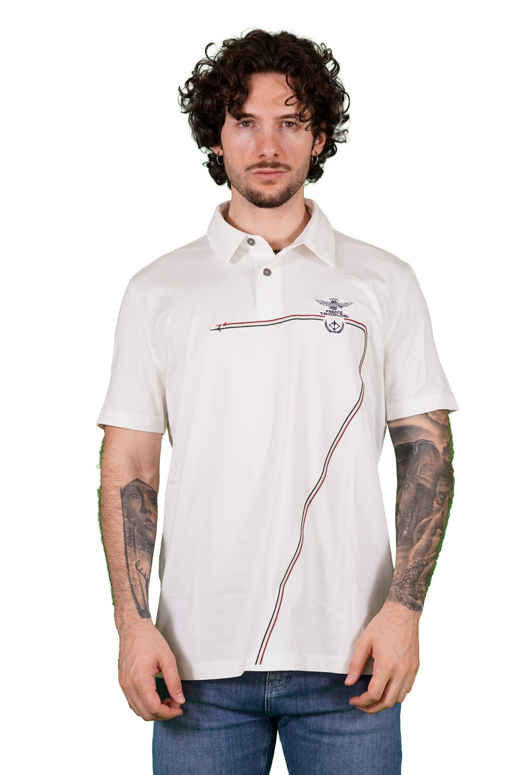 Polo maniche corte AERONAUTICA MILITARE da Uomo - bianco PO186273009 BIANCO