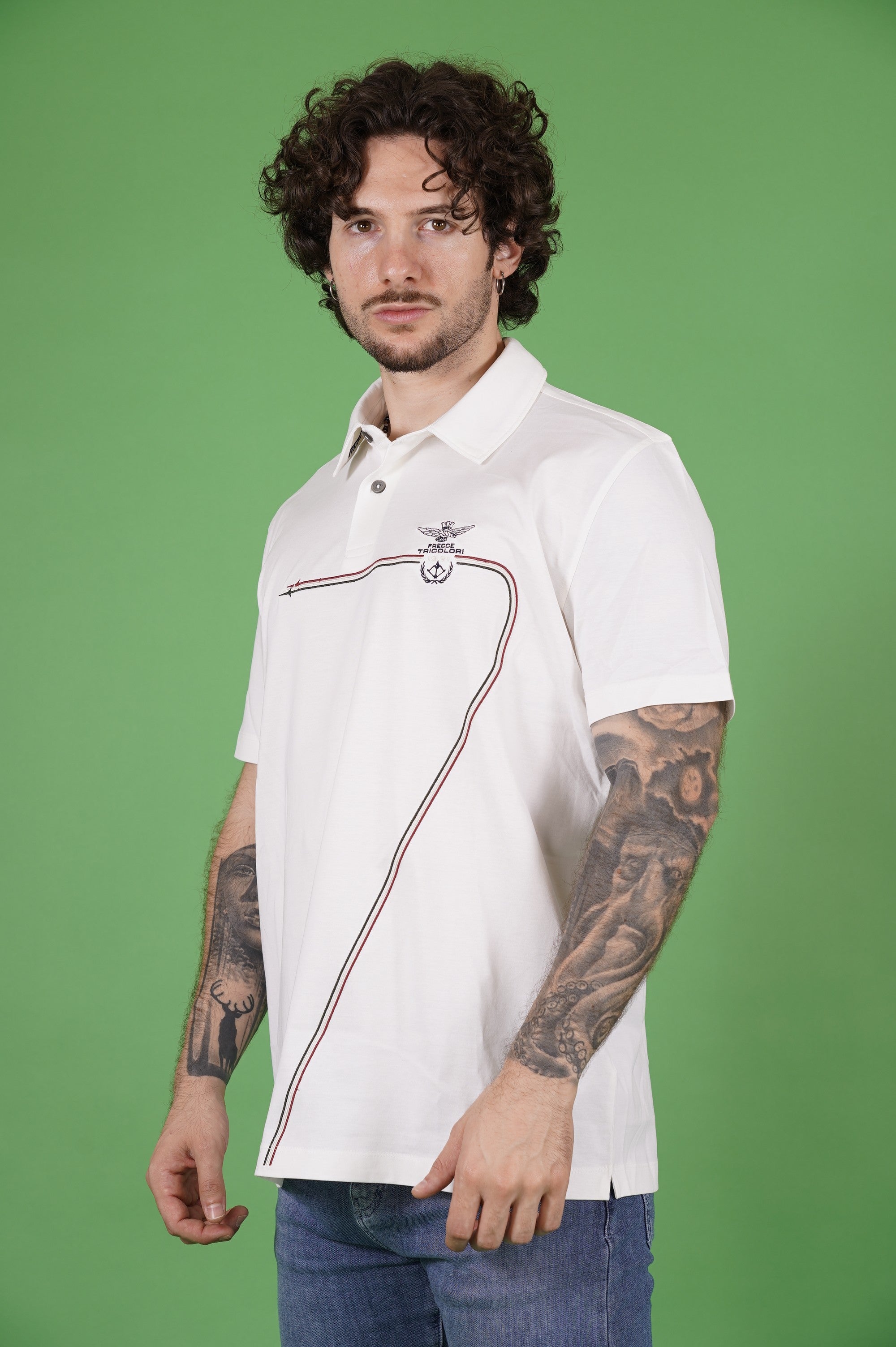 Polo maniche corte AERONAUTICA MILITARE da Uomo - bianco PO186273009 BIANCO