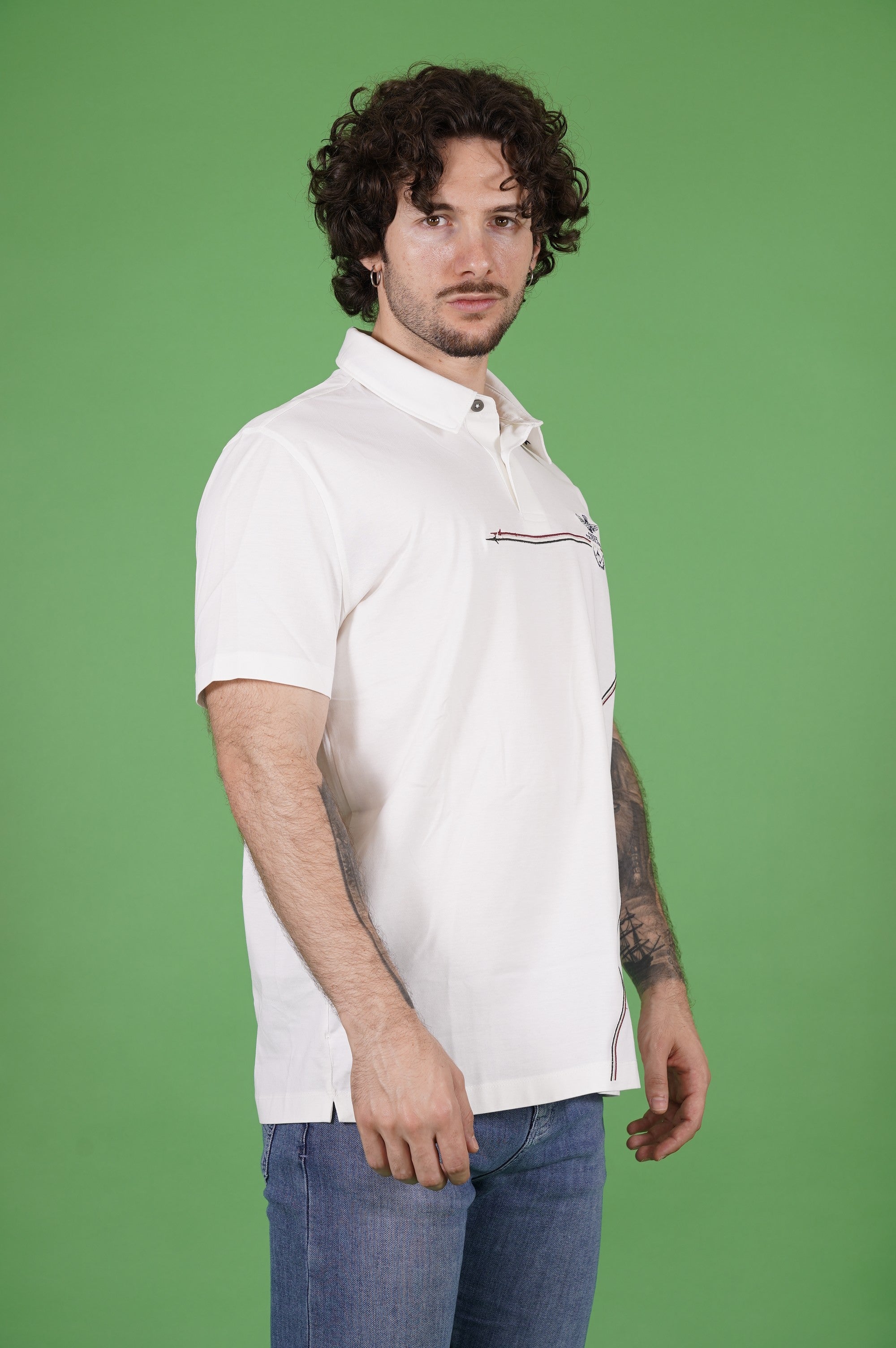 Polo maniche corte AERONAUTICA MILITARE da Uomo - bianco PO186273009 BIANCO