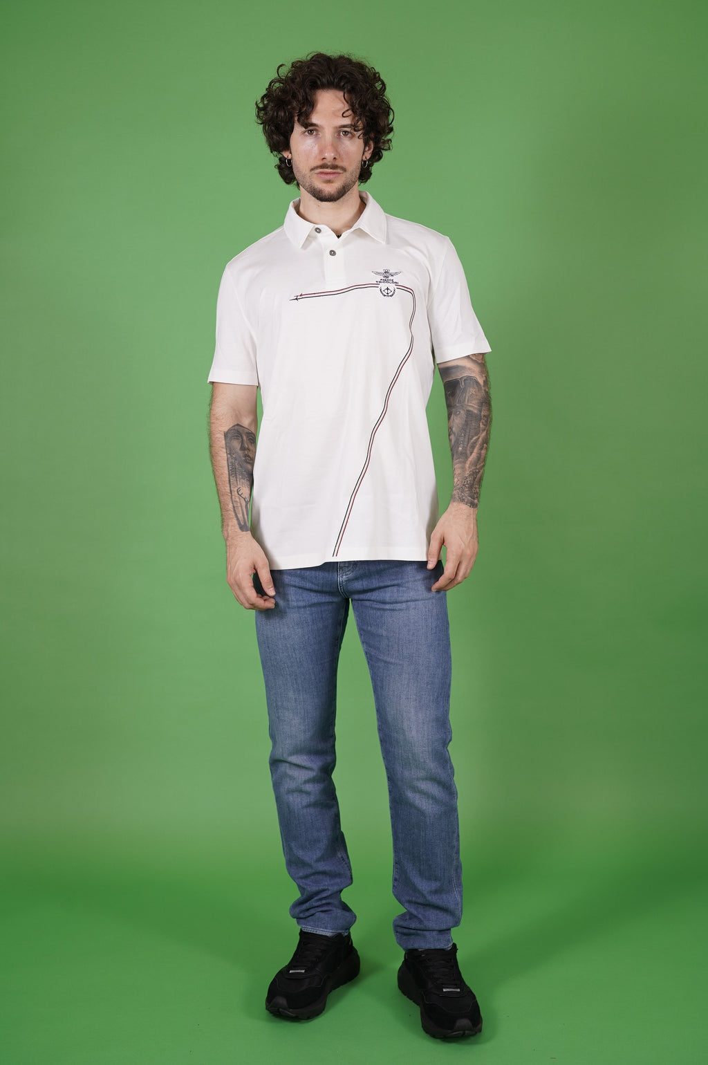 Polo maniche corte AERONAUTICA MILITARE da Uomo - bianco PO186273009 BIANCO