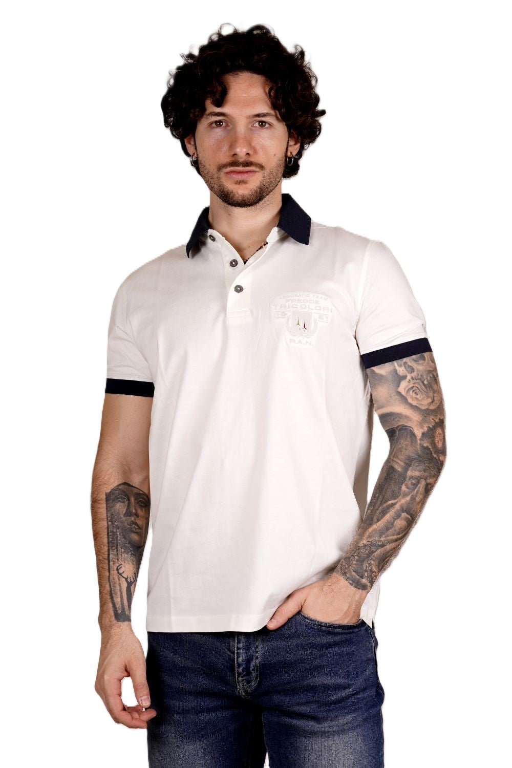 Polo maniche corte AERONAUTICA MILITARE da Uomo - bianco PO186373009 BIANCO