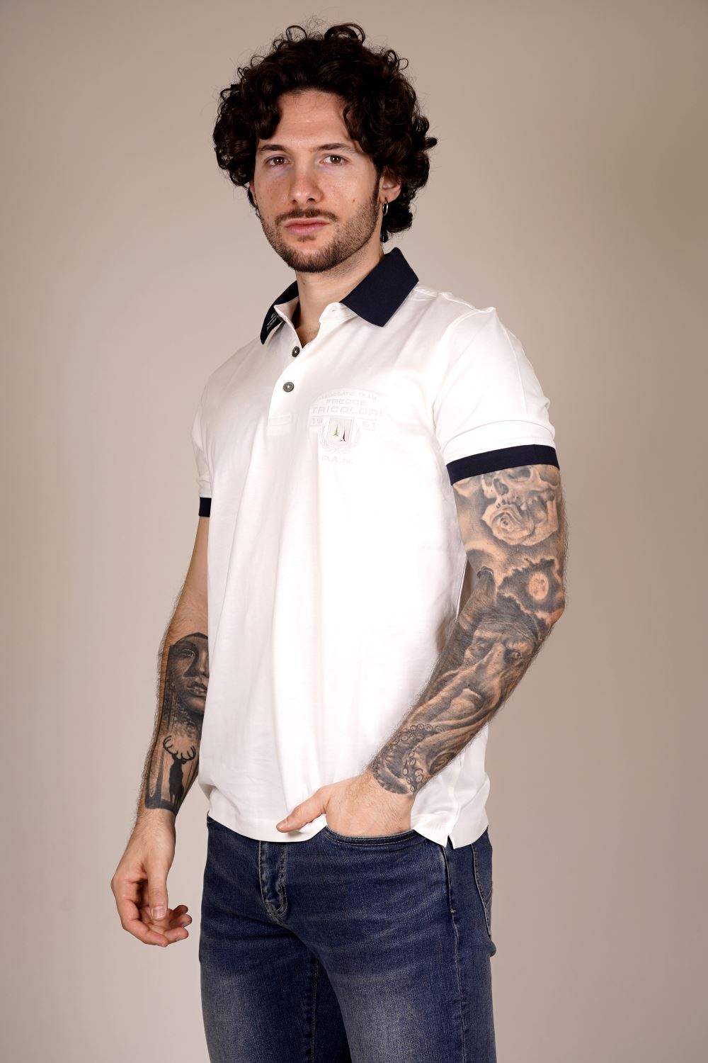 Polo maniche corte AERONAUTICA MILITARE da Uomo - bianco PO186373009 BIANCO