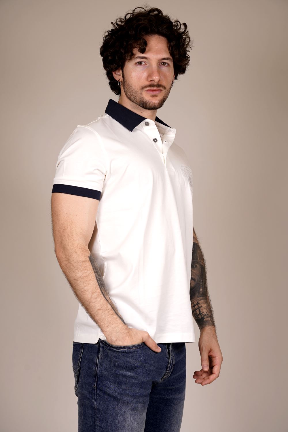 Polo maniche corte AERONAUTICA MILITARE da Uomo - bianco PO186373009 BIANCO