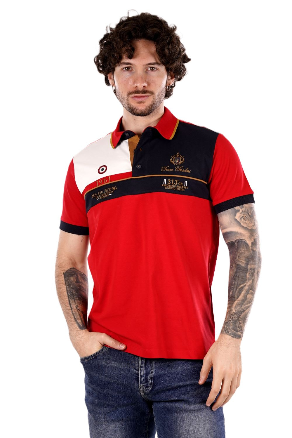 Polo maniche corte AERONAUTICA MILITARE da Uomo - rosso PO186794646 ROSSO
