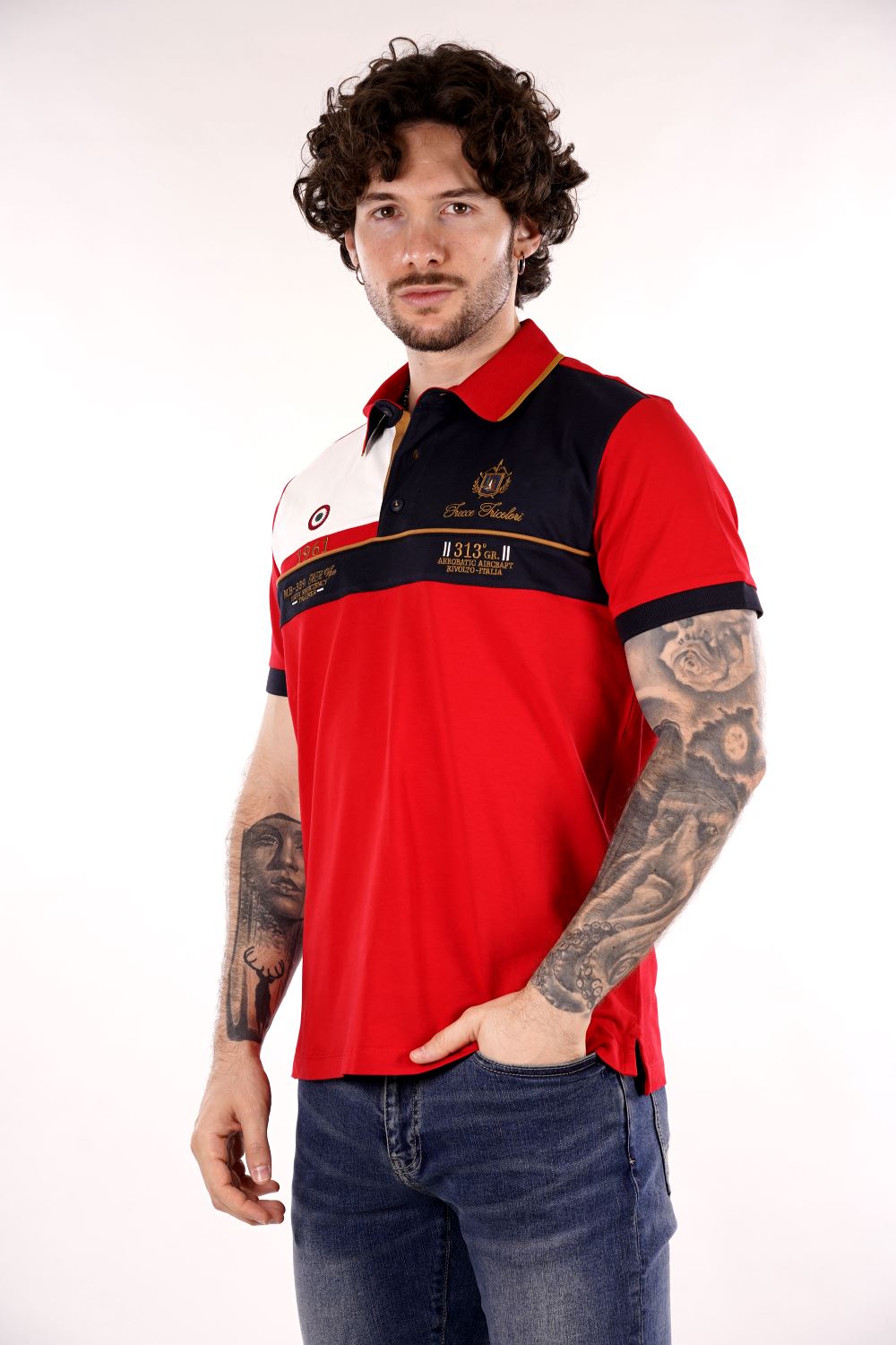Polo maniche corte AERONAUTICA MILITARE da Uomo - rosso PO186794646 ROSSO