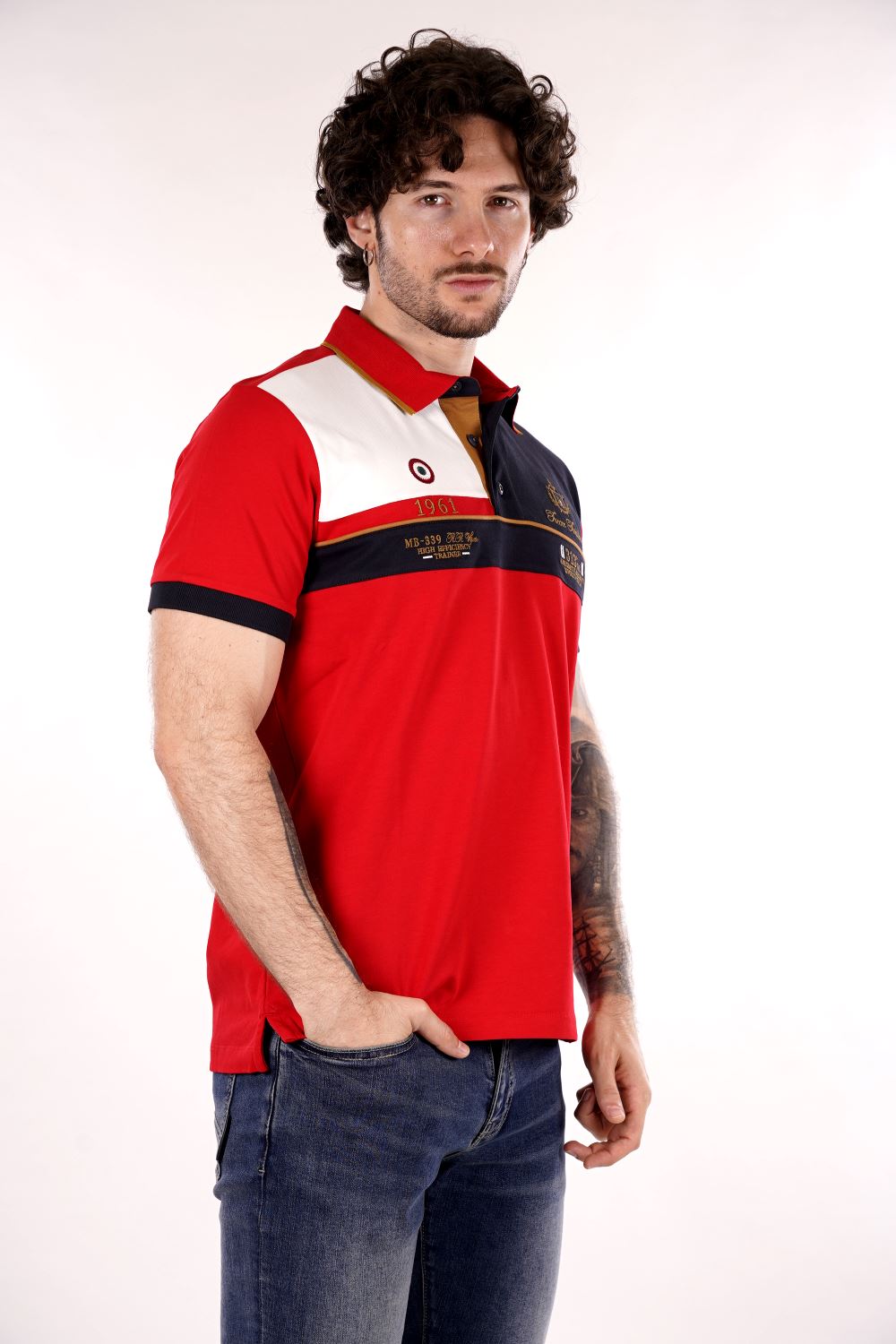 Polo maniche corte AERONAUTICA MILITARE da Uomo - rosso PO186794646 ROSSO
