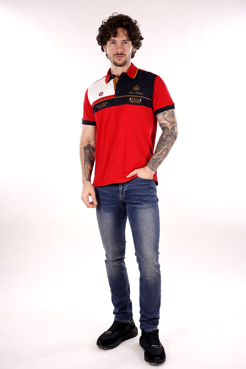 Polo maniche corte AERONAUTICA MILITARE da Uomo - rosso PO186794646 ROSSO