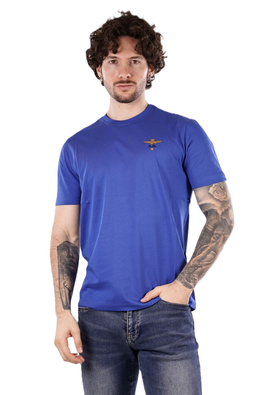 T-shirt AERONAUTICA MILITARE da Uomo - blu TS158021305 BLUETTE