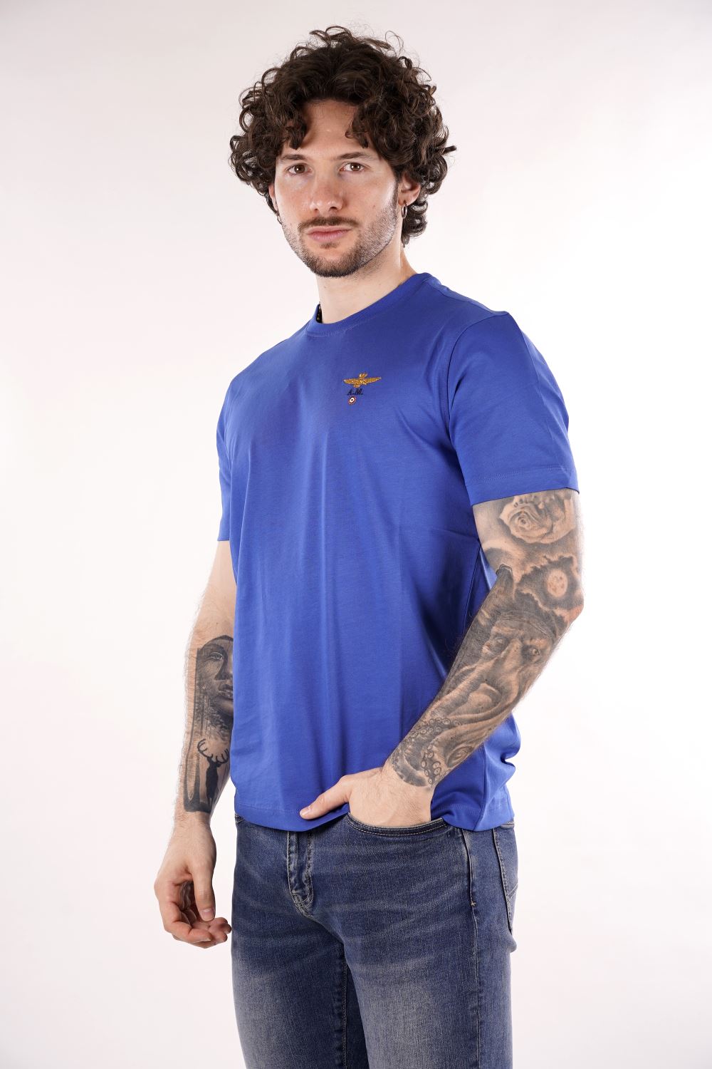 T-shirt AERONAUTICA MILITARE da Uomo - blu TS158021305 BLUETTE