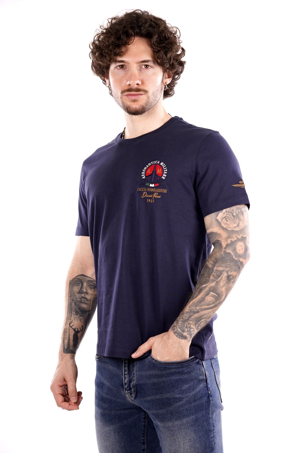 T-shirt AERONAUTICA MILITARE da Uomo - blu TS240808184 BLU