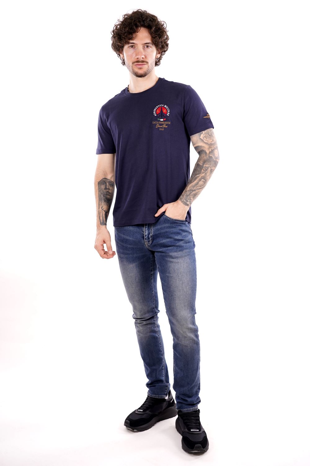 T-shirt AERONAUTICA MILITARE da Uomo - blu TS240808184 BLU