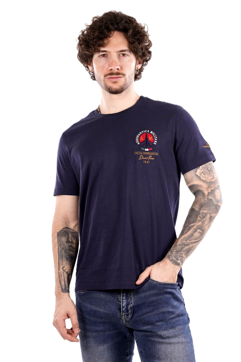 T-shirt AERONAUTICA MILITARE da Uomo - blu TS240808184 BLU