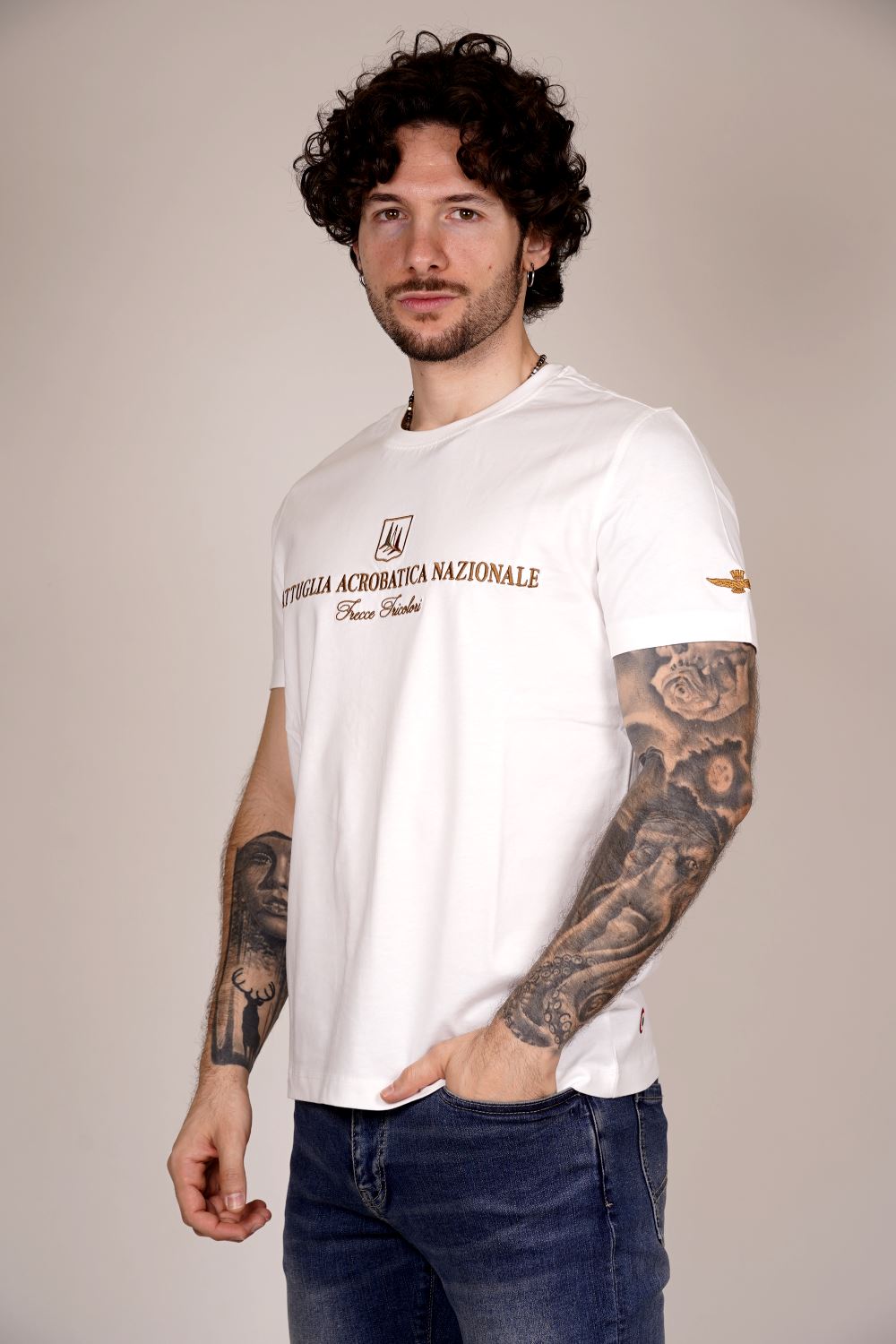 T-shirt AERONAUTICA MILITARE da Uomo - bianco TS241073062 BIANCO