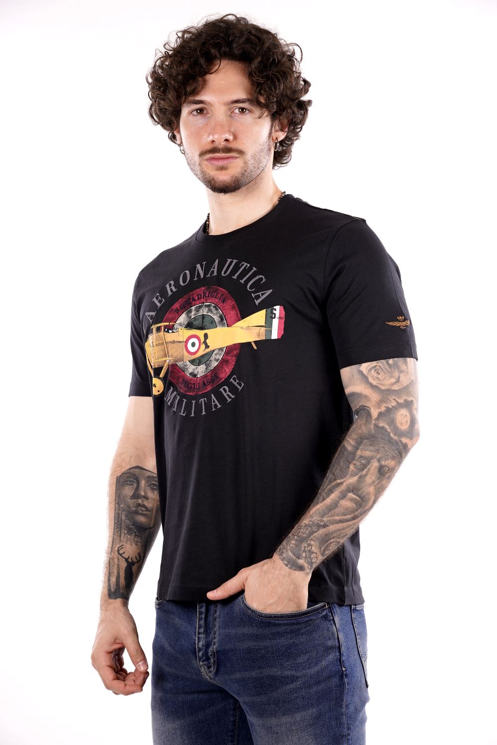T-shirt AERONAUTICA MILITARE da Uomo - blu TS241408184 BLU