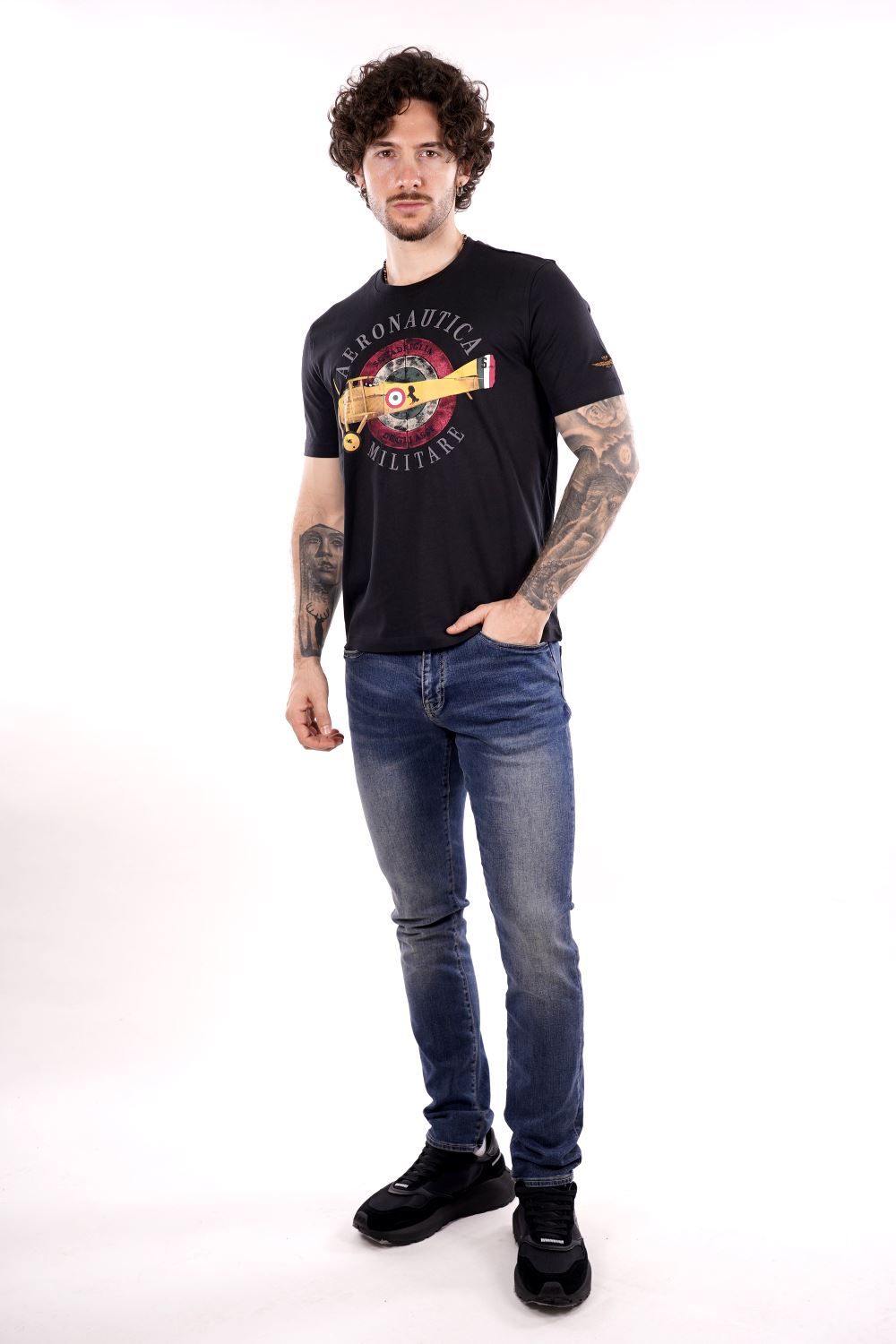 T-shirt AERONAUTICA MILITARE da Uomo - blu TS241408184 BLU