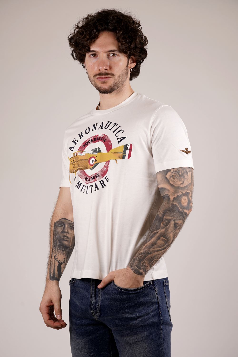 T-shirt AERONAUTICA MILITARE da Uomo - bianco TS241473100 BIANCO