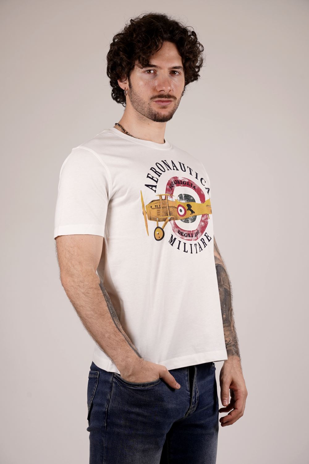 T-shirt AERONAUTICA MILITARE da Uomo - bianco TS241473100 BIANCO