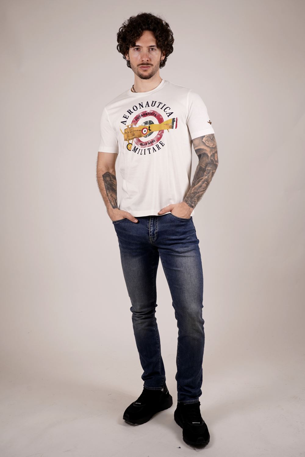 T-shirt AERONAUTICA MILITARE da Uomo - bianco TS241473100 BIANCO