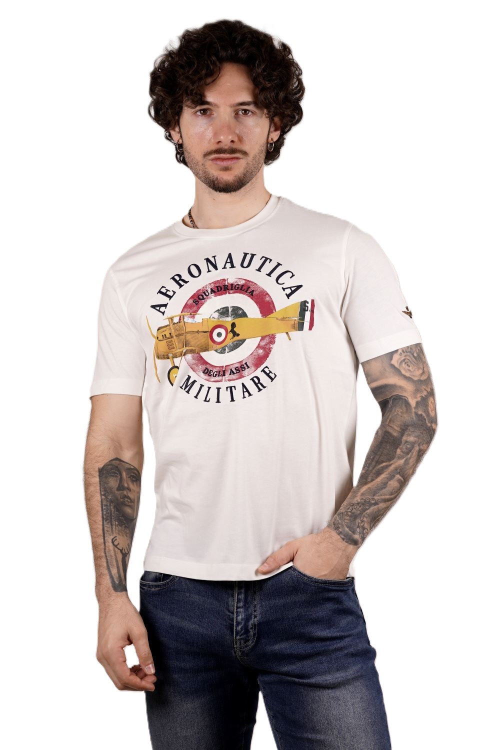 T-shirt AERONAUTICA MILITARE da Uomo - bianco TS241473100 BIANCO