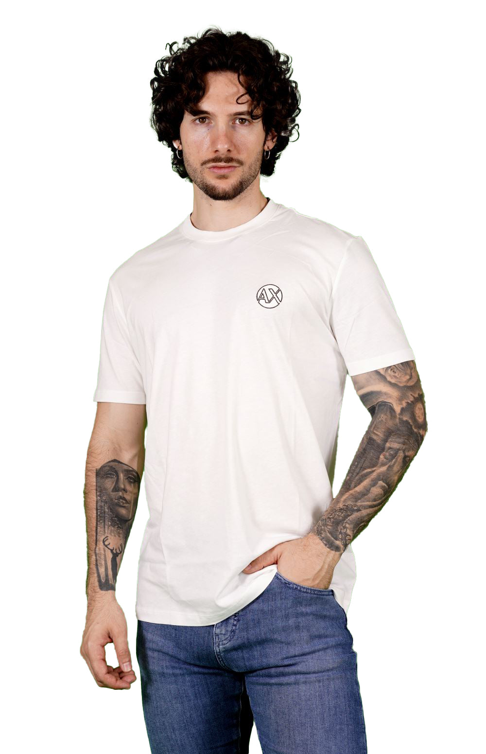 T-shirt AX ARMANI EXCHANGE da Uomo - bianco XM000558AF10358U0009 BIANCO