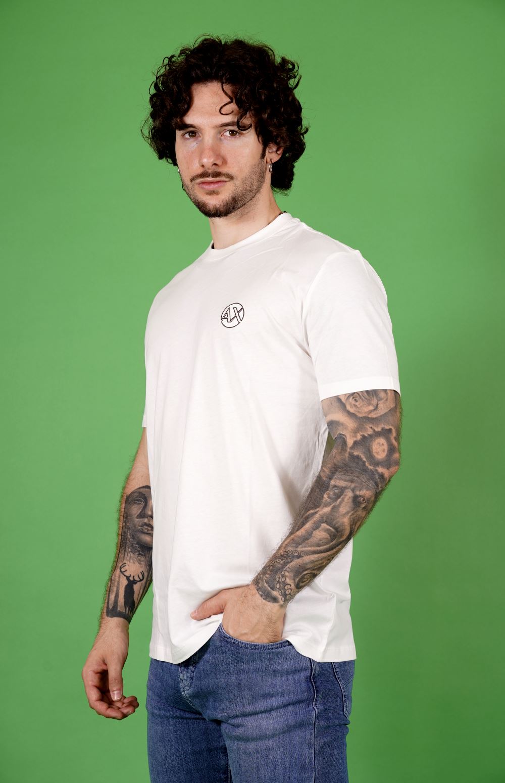 T-shirt AX ARMANI EXCHANGE da Uomo - bianco XM000558AF10358U0009 BIANCO