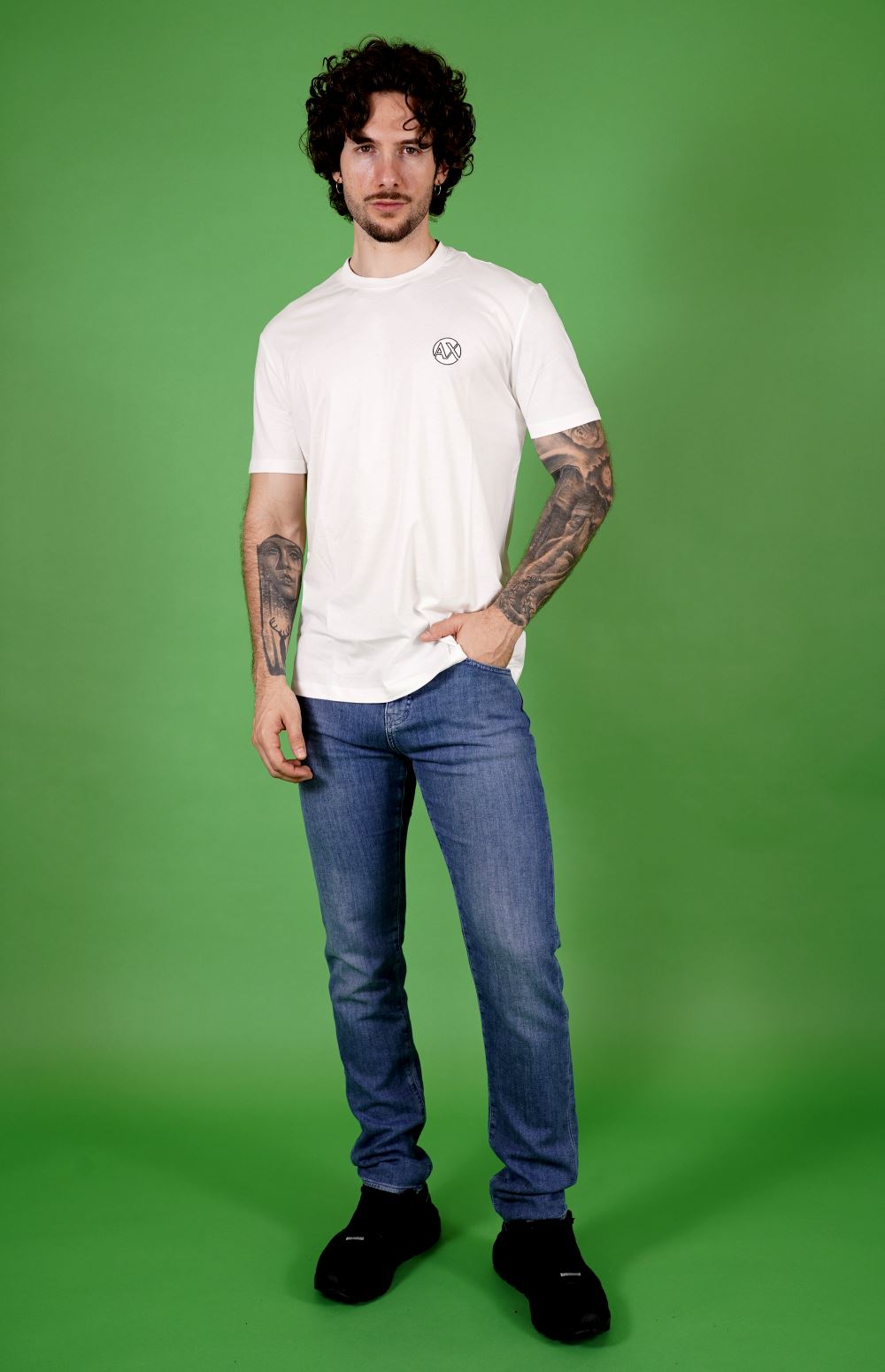 T-shirt AX ARMANI EXCHANGE da Uomo - bianco XM000558AF10358U0009 BIANCO