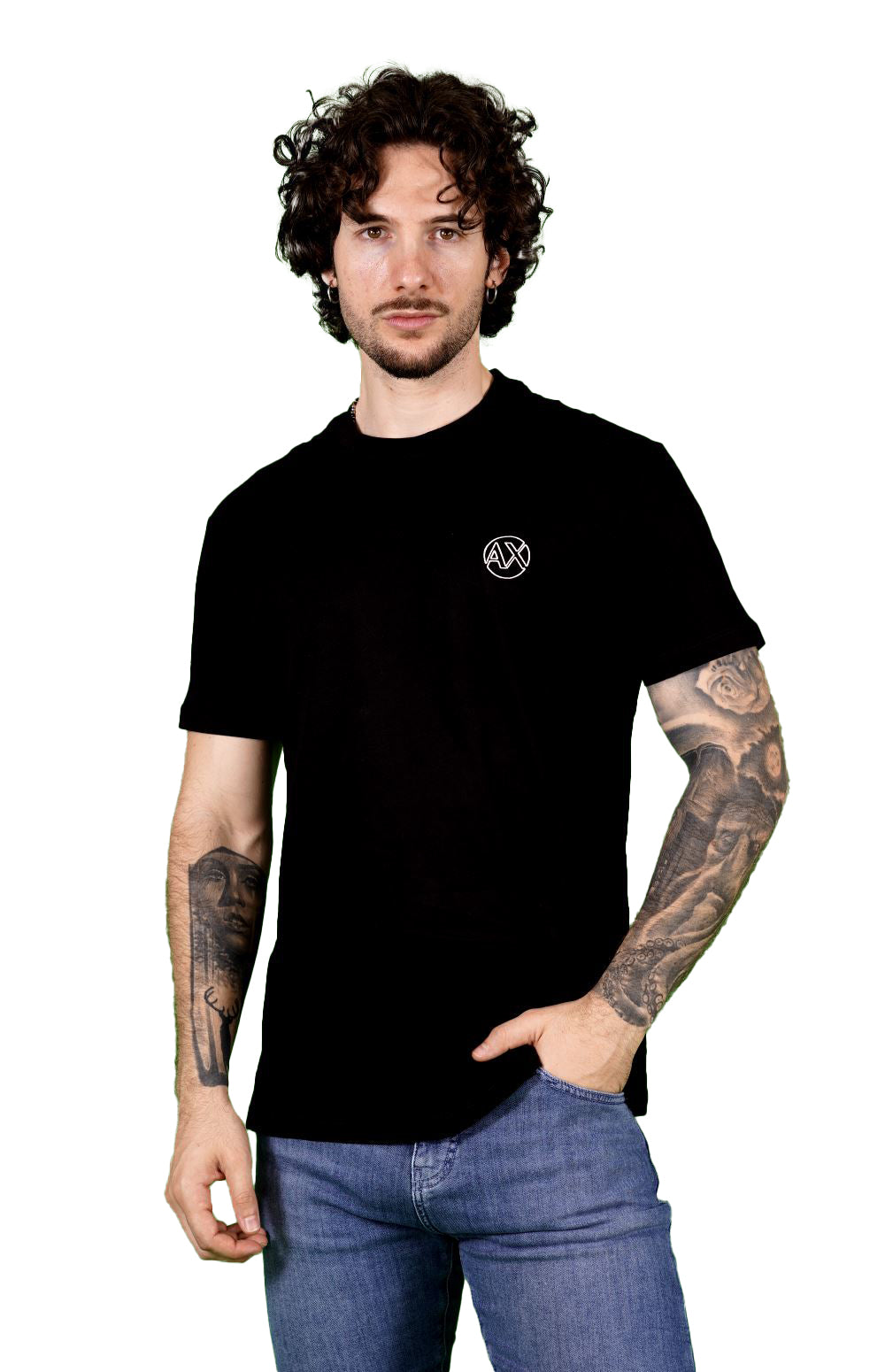 T-shirt AX ARMANI EXCHANGE da Uomo - nero XM000558AF10358UC001 NERO