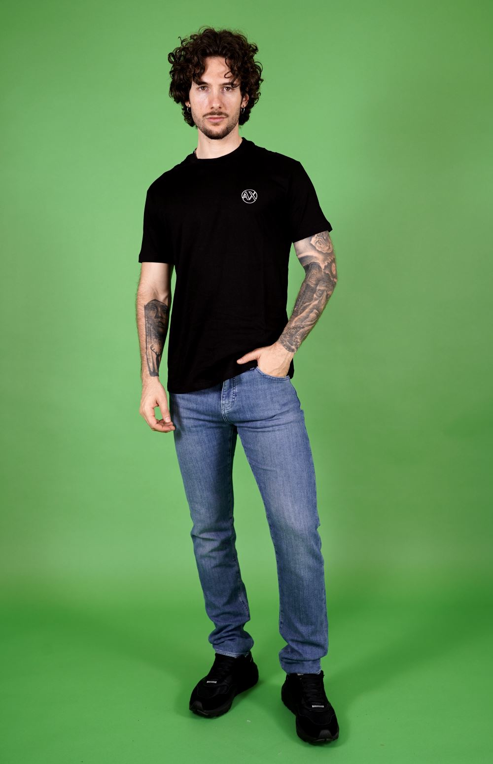 T-shirt AX ARMANI EXCHANGE da Uomo - nero XM000558AF10358UC001 NERO
