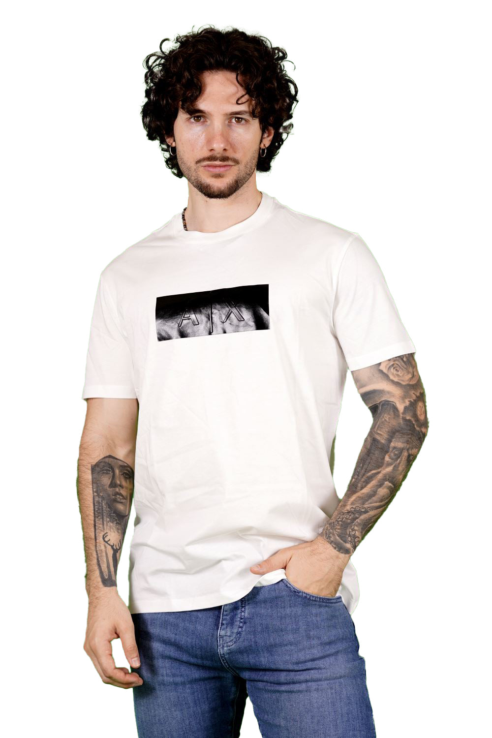T-shirt AX ARMANI EXCHANGE da Uomo - bianco XM000786AF10364U0009 BIANCO