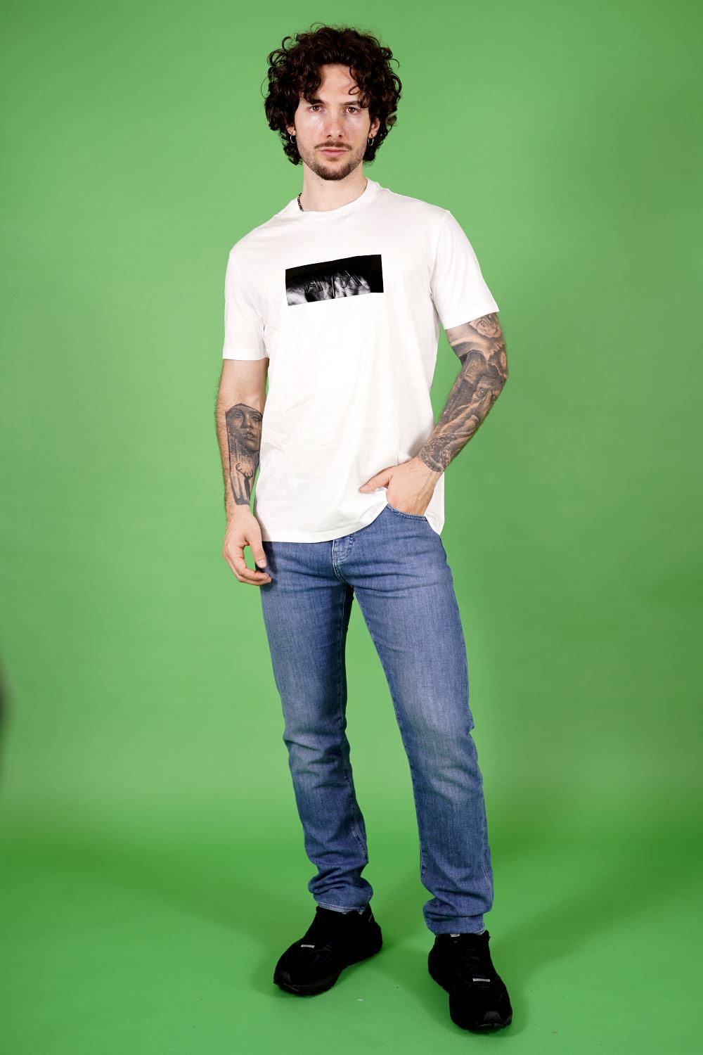 T-shirt AX ARMANI EXCHANGE da Uomo - bianco XM000786AF10364U0009 BIANCO