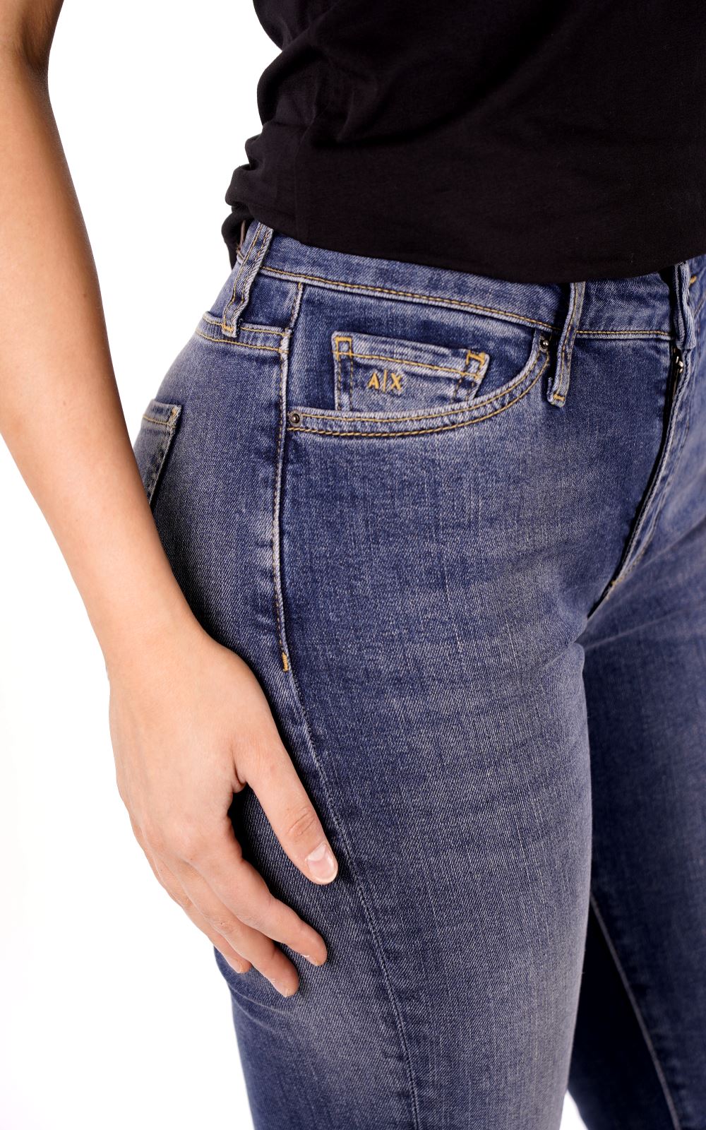Pantalone Jeans AX ARMANI EXCHANGE da Donna - blu XW000127AF12869MB002 BLU SCURO
