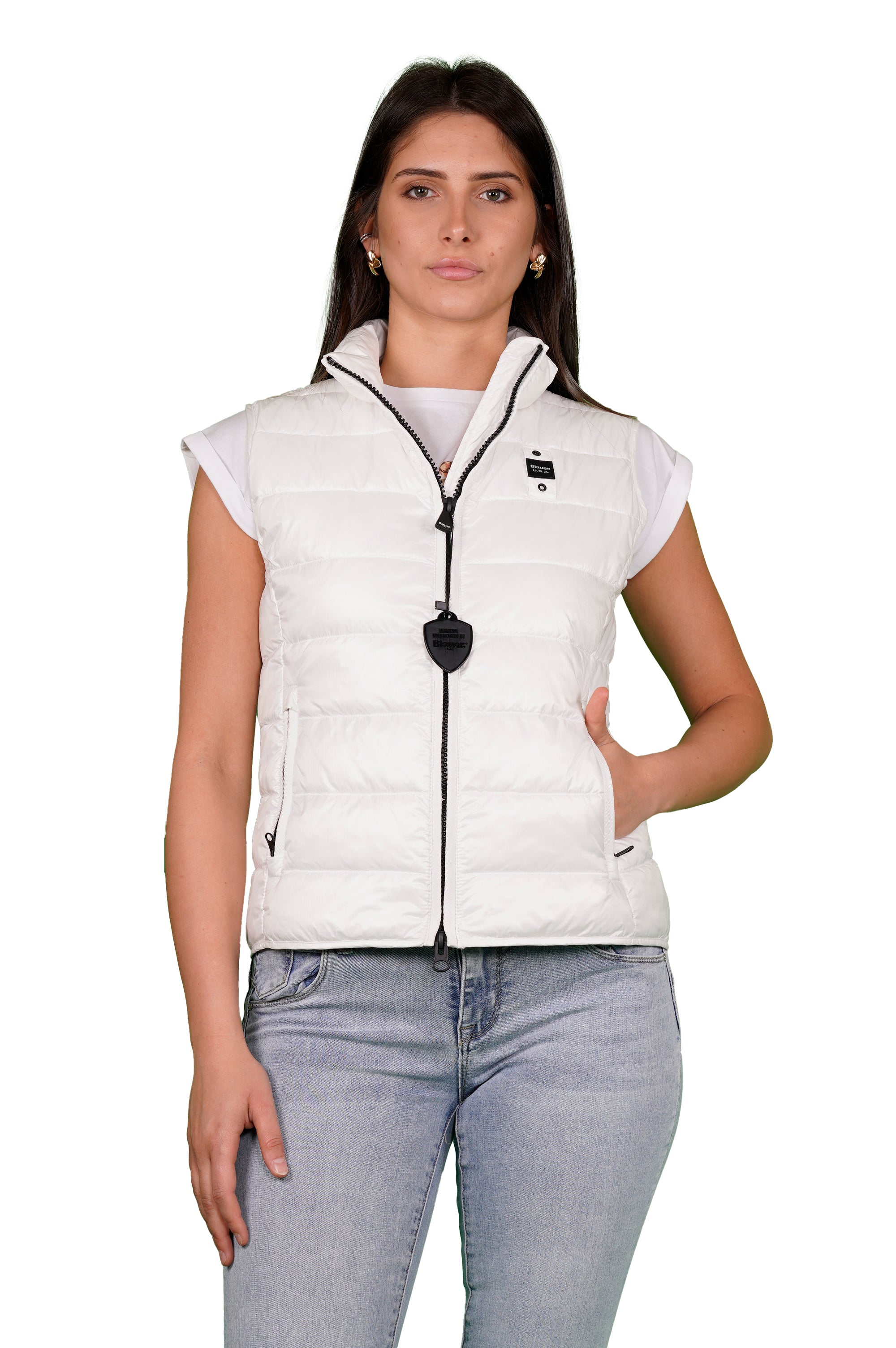 Piumino Smanicato BLAUER da Donna - bianco BLDX02235100 BIANCO