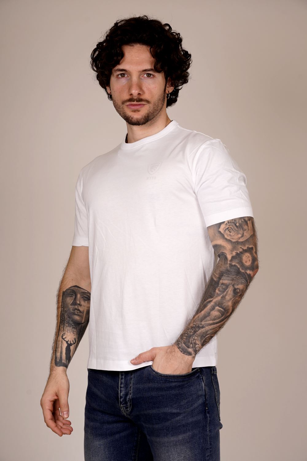 T-shirt BLAUER da Uomo - bianco BLUH02193100 BIANCO
