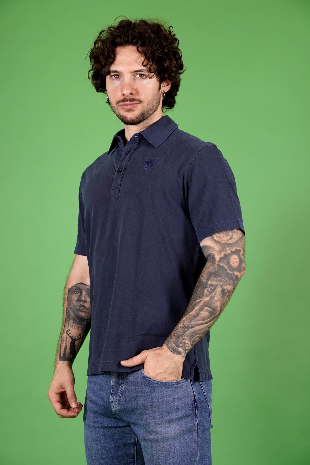 Polo maniche corte BLAUER da Uomo - blu BLUT02347888 BLU