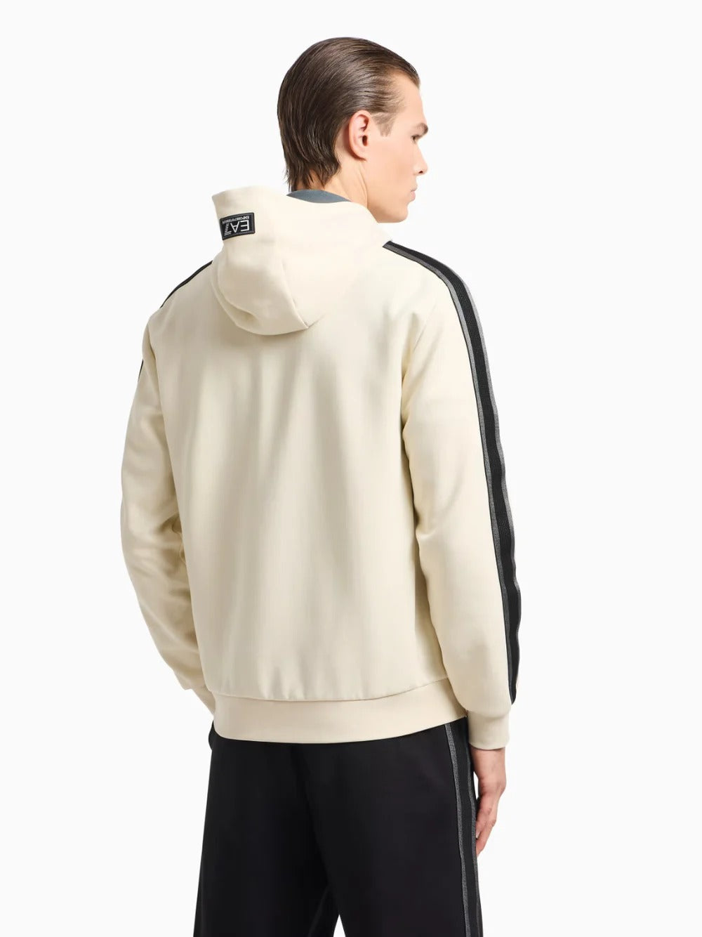 Felpa full zip cappuccio EA7 da Uomo - beige 7M000142AF12660U1079 BEIGE