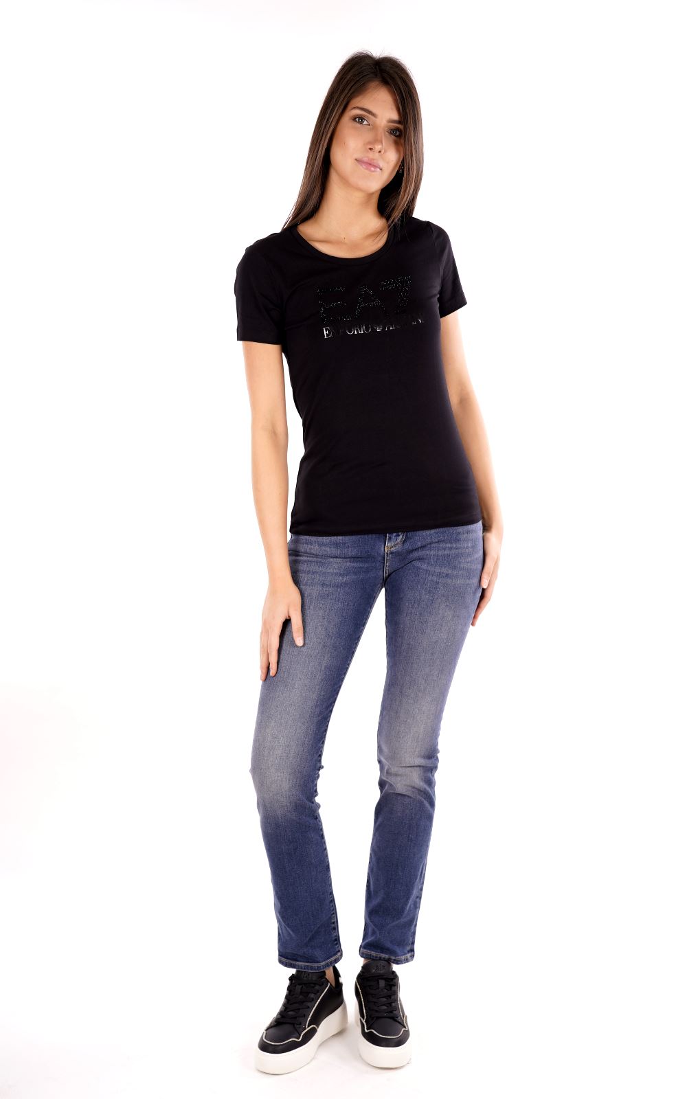 T-shirt EA7 da Donna - nero 7W000536MC043 NERO