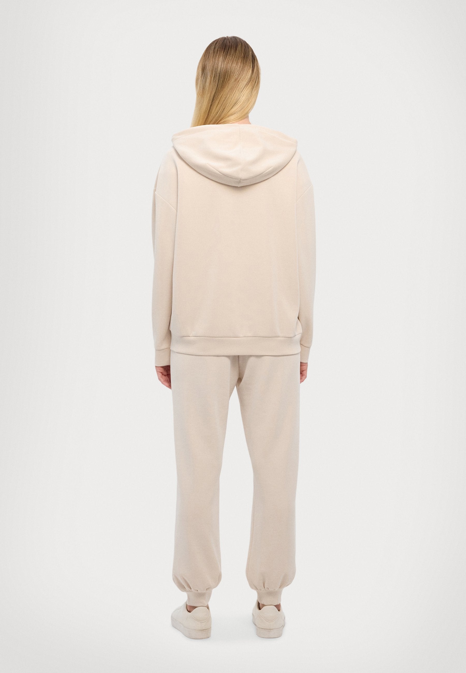 Felpa full zip cappuccio EA7 da Donna - beige 7W000192U1112 BURRO