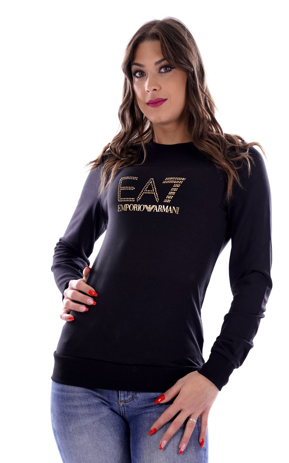 Felpa EA7 da Donna - nero 8NTM451200 NERO