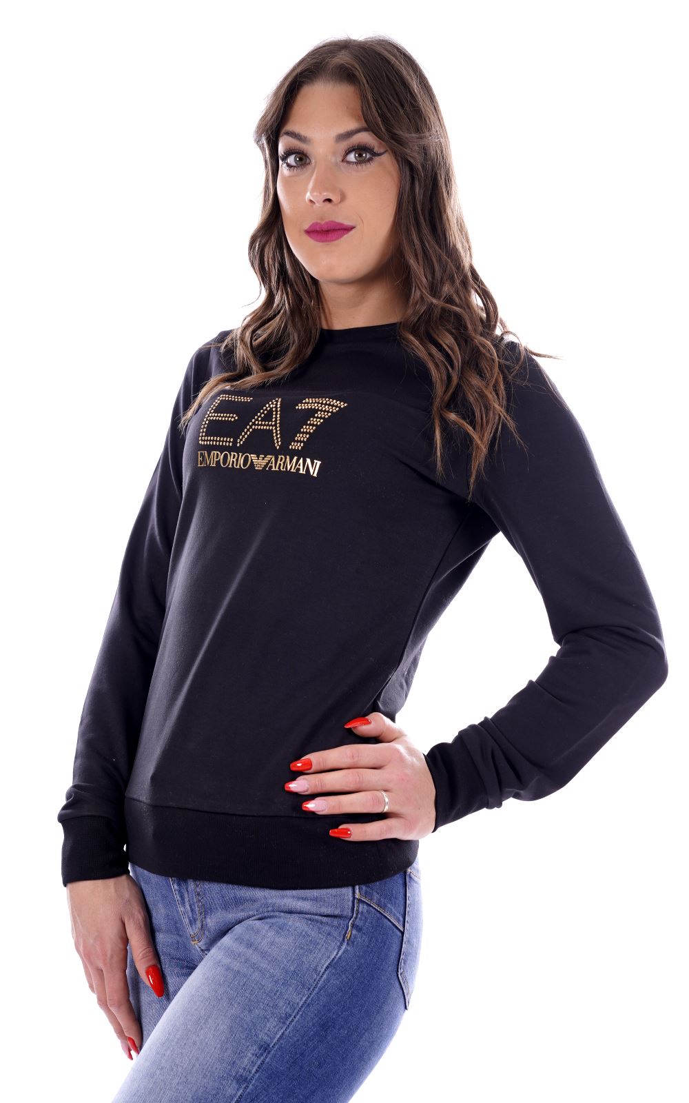Felpa EA7 da Donna - nero 8NTM451200 NERO