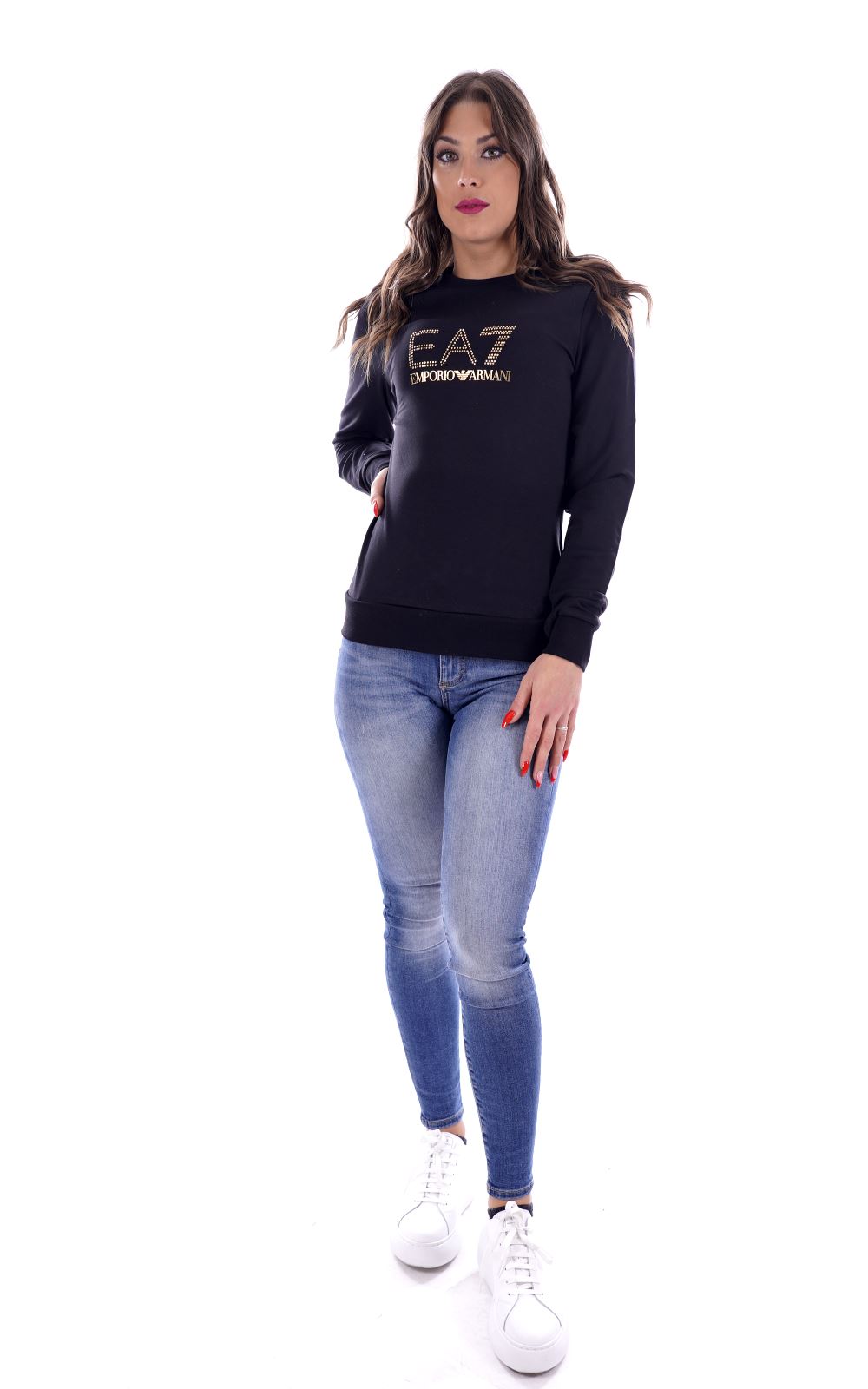Felpa EA7 da Donna - nero 8NTM451200 NERO