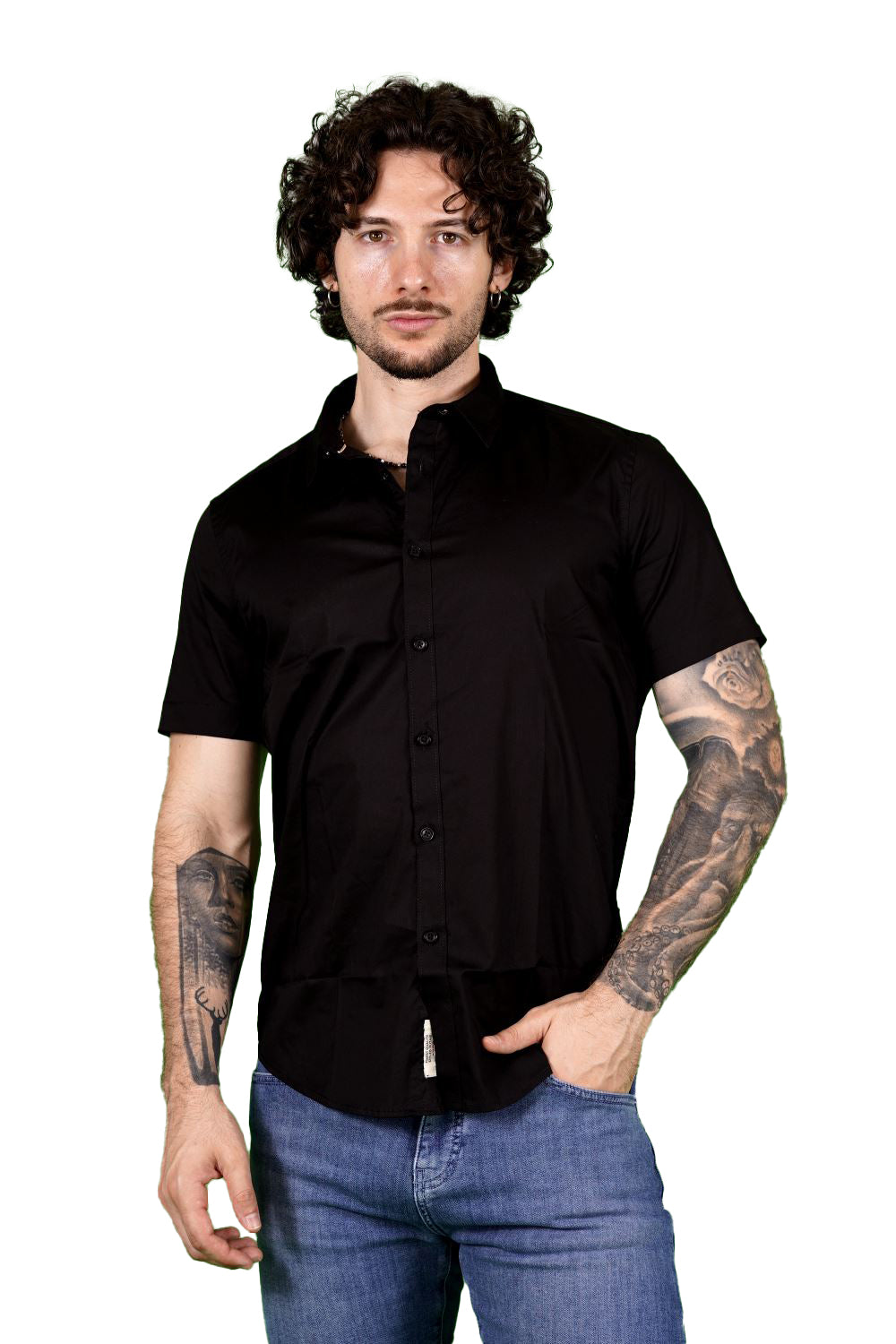 Camicia GIANNI LUPO da Uomo - nero GL090DABLK