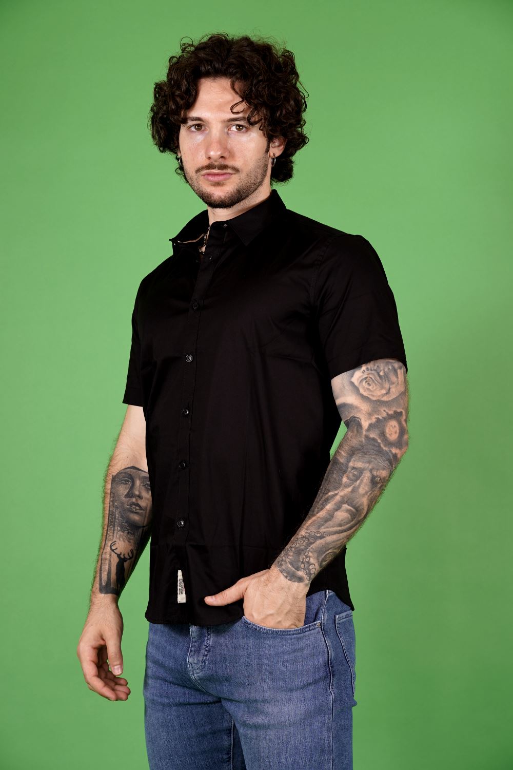Camicia GIANNI LUPO da Uomo - nero GL090DABLK