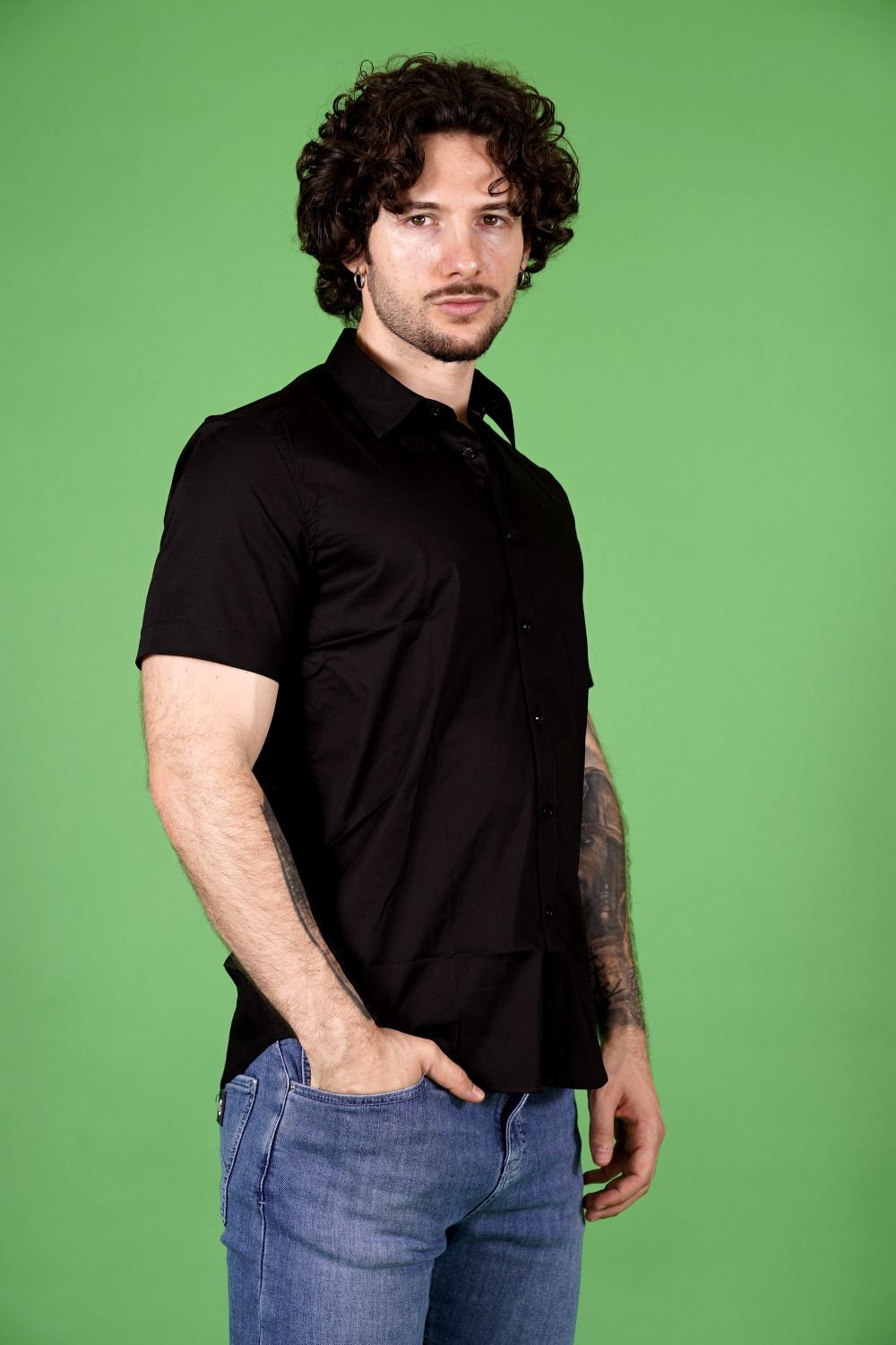 Camicia GIANNI LUPO da Uomo - nero GL090DABLK