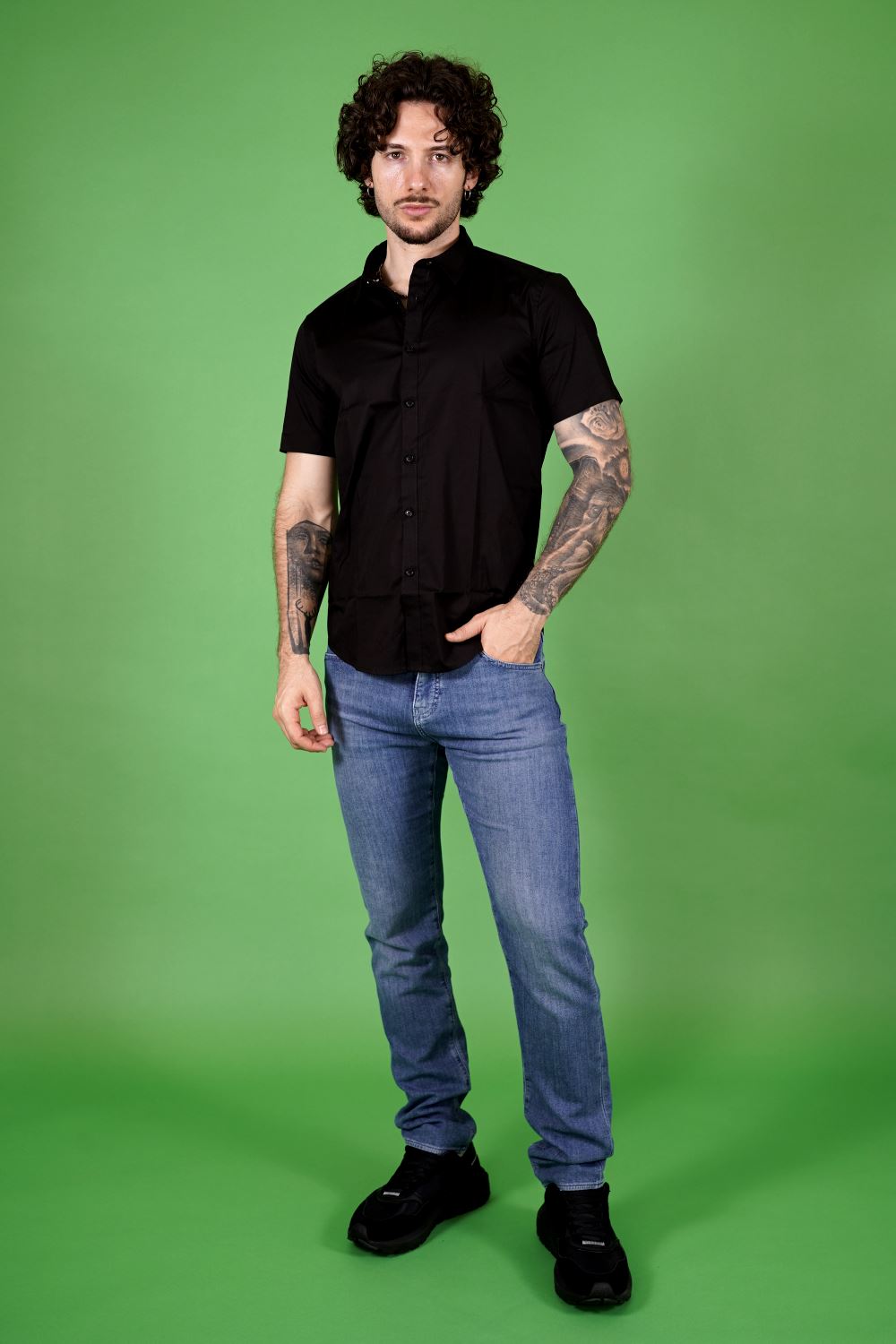 Camicia GIANNI LUPO da Uomo - nero GL090DABLK