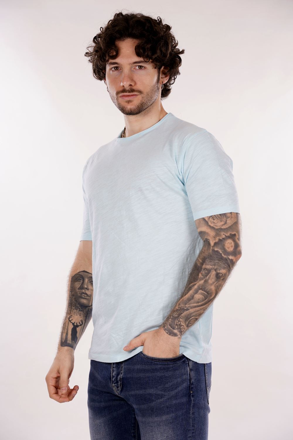 T-shirt GIANNI LUPO da Uomo - blu GL1053F-S25SKY