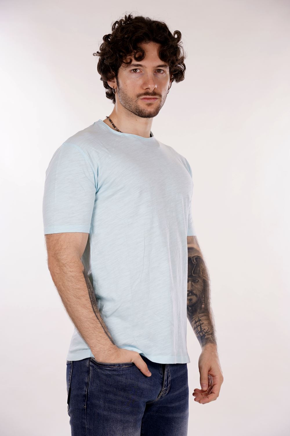 T-shirt GIANNI LUPO da Uomo - blu GL1053F-S25SKY