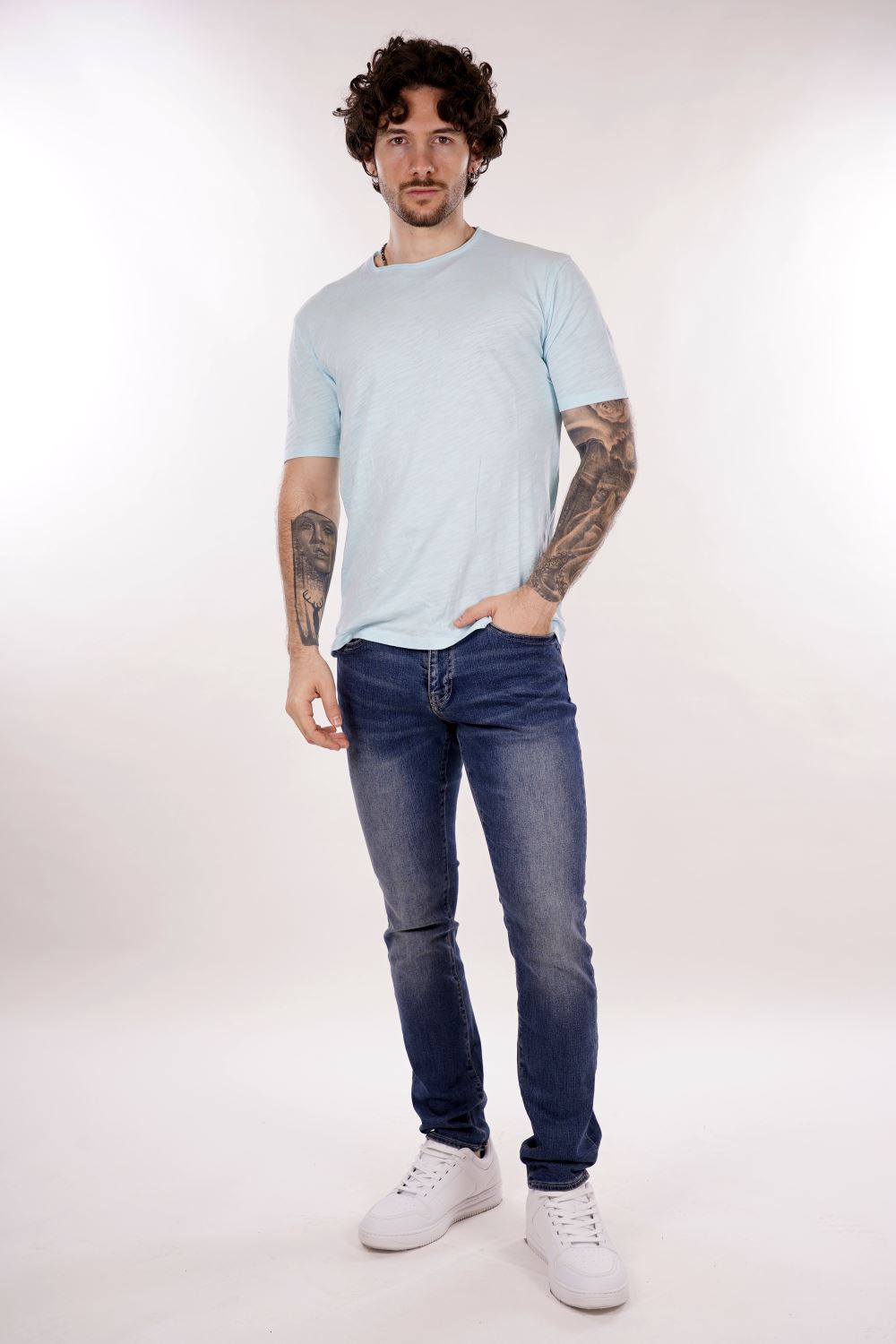 T-shirt GIANNI LUPO da Uomo - blu GL1053F-S25SKY