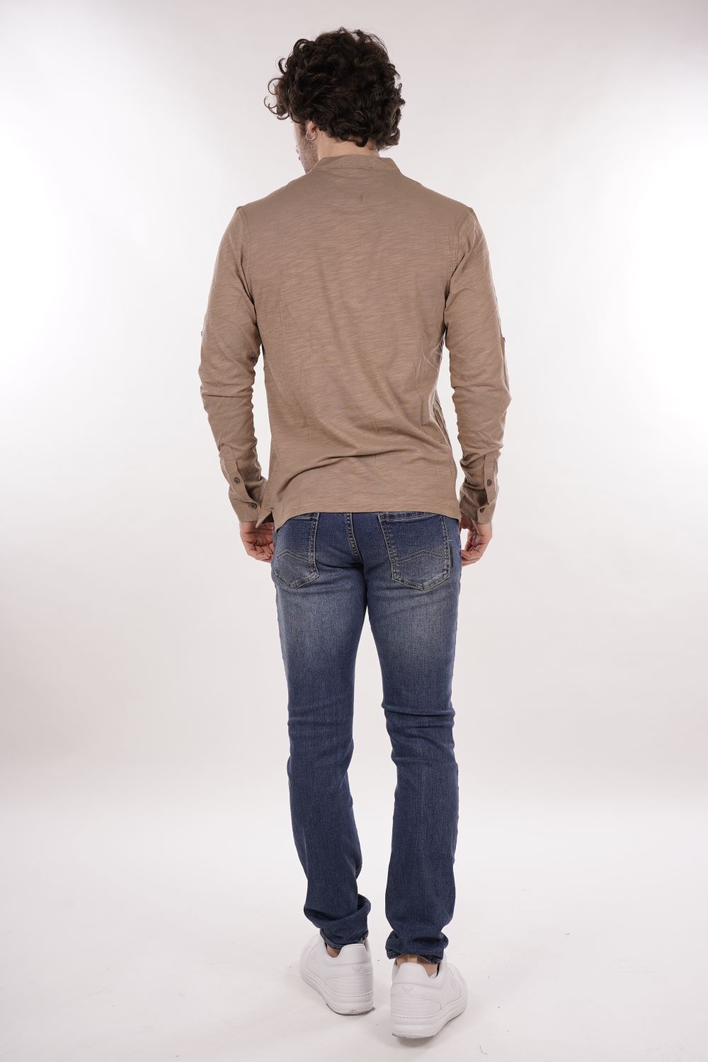 Long-shirt GIANNI LUPO da Uomo - beige GL1055F-S25CAMEL