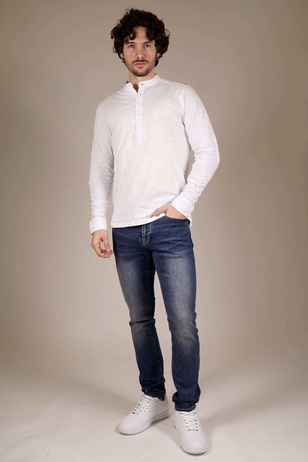 Long-shirt GIANNI LUPO da Uomo - bianco GL1055F-S25WHT